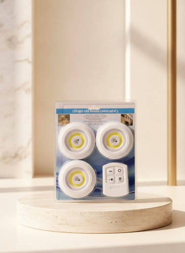 چراغ زیر کابینتی ریموت دار اورجینال 3in1 بسته 3 عددی