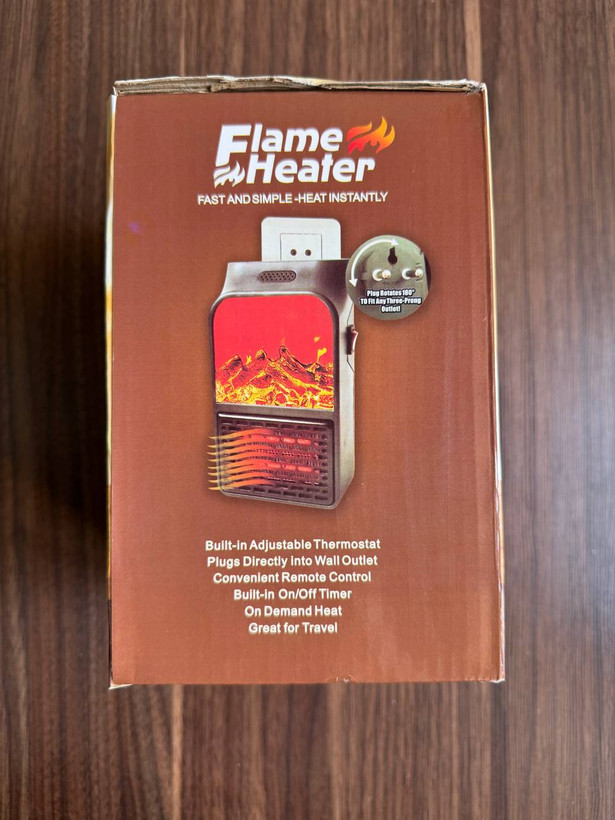 هیتر برقی پریزی Flame Heater 1000 وات طرح شومینه با ریموت کنترل